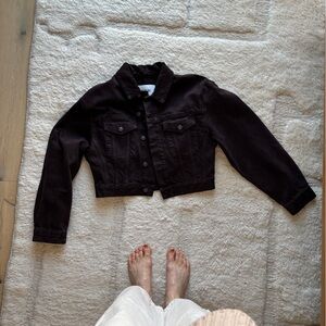 Agolde Brown Boxy Denim Jacket